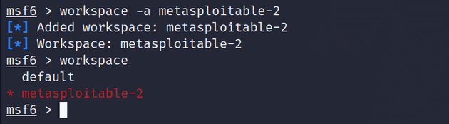Metasploit workspace