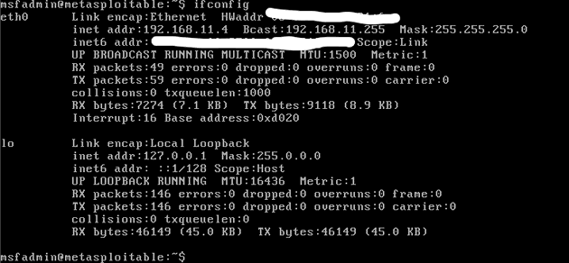 ifconfig local ip